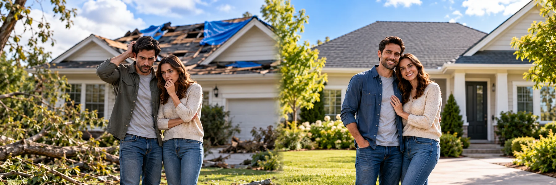 Home insurance before and after